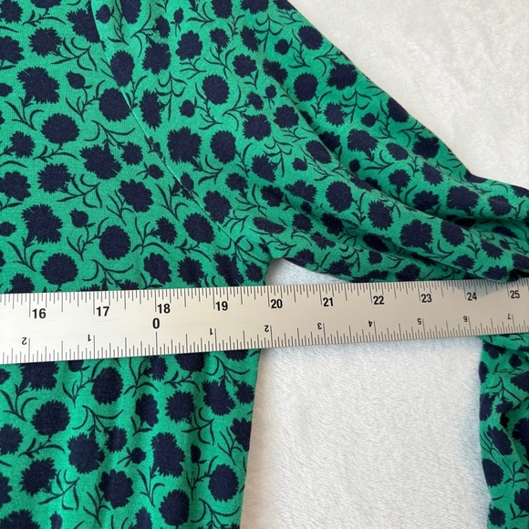 Boden green blue flower Evelyn Midi Dress 10 Long - Picture 5 of 11